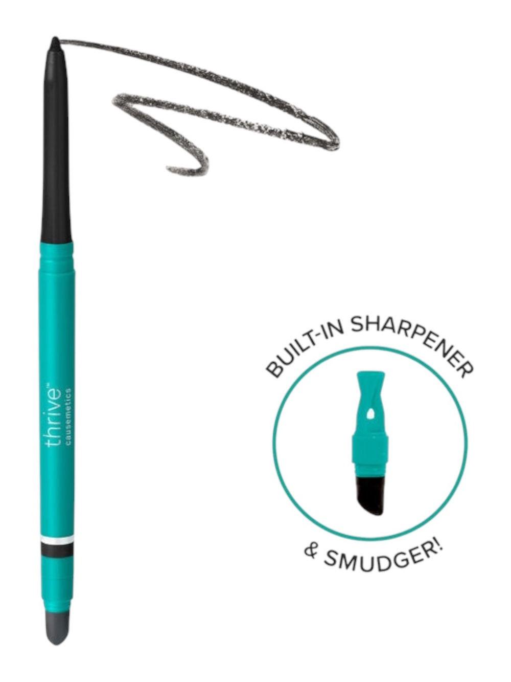 Thrive Causemetics Infinity Waterproof Eyeliner in Lauren Matte Black Fade Proof